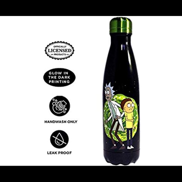 Rick and Morty Stainless Steel Water Bottle. - Picture 3 of 4